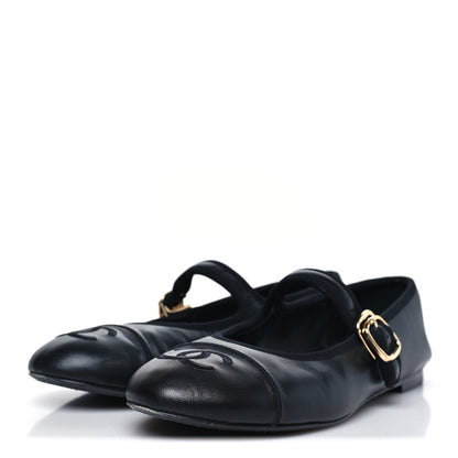 Chanel Lambskin Mary Jane Flats 39 Black 4 of 10