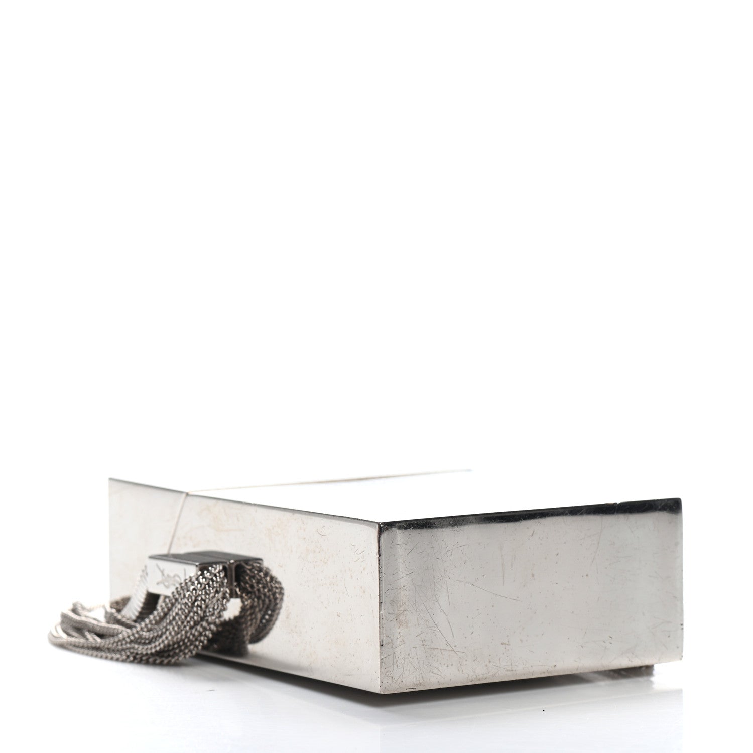 Saint Laurent Metal Mirrored Mini Smoking Box Crossbody Bag Silver 4 of 7