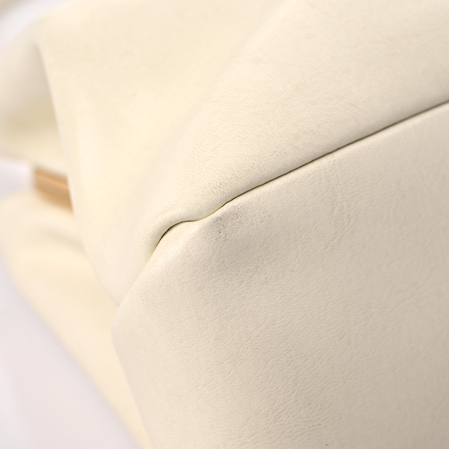 Smooth Calfskin Eyelet Small Top Handle Bag White