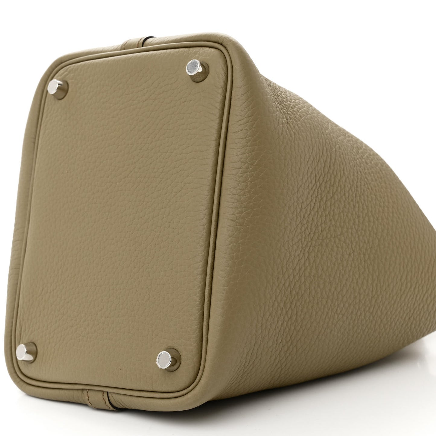 Taurillon Clemence Picotin Lock 18 PM Beige Marfa