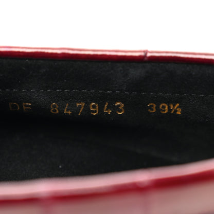 Saint Laurent Supple Eel Le 15 Loafer Penny Slippers 39.5 Burgundy 9 of 9
