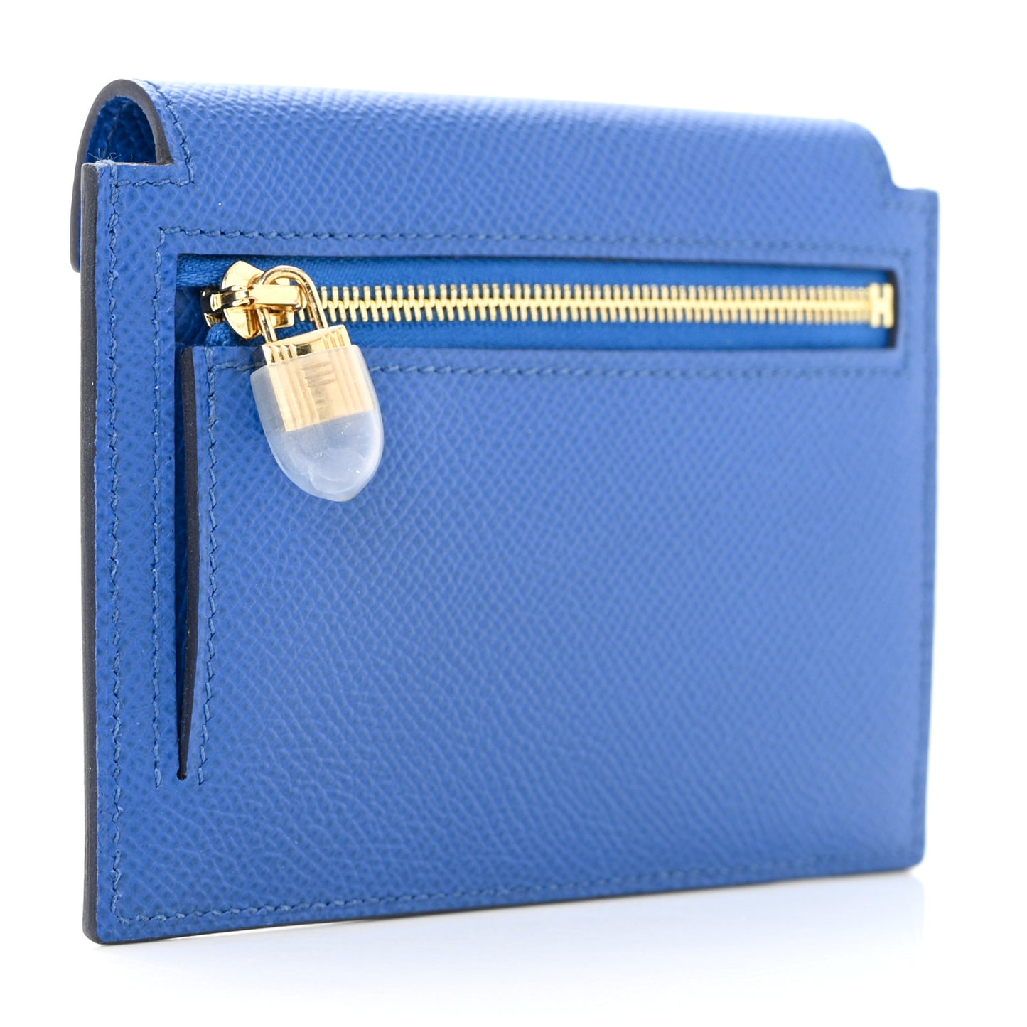 Epsom Kelly Pocket Compact Wallet Bleu Royal