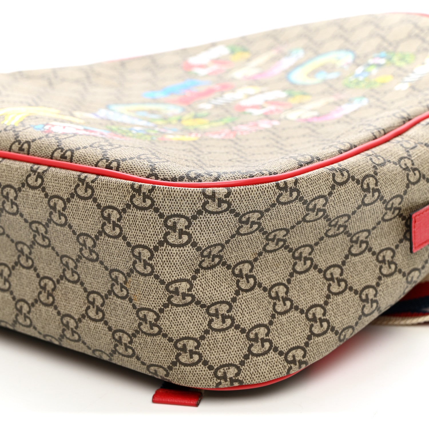 Gucci X YUKO HIGUCHI GG Supreme Monogram Logo Print Childrens Dome Backpack Pink 10 of 11