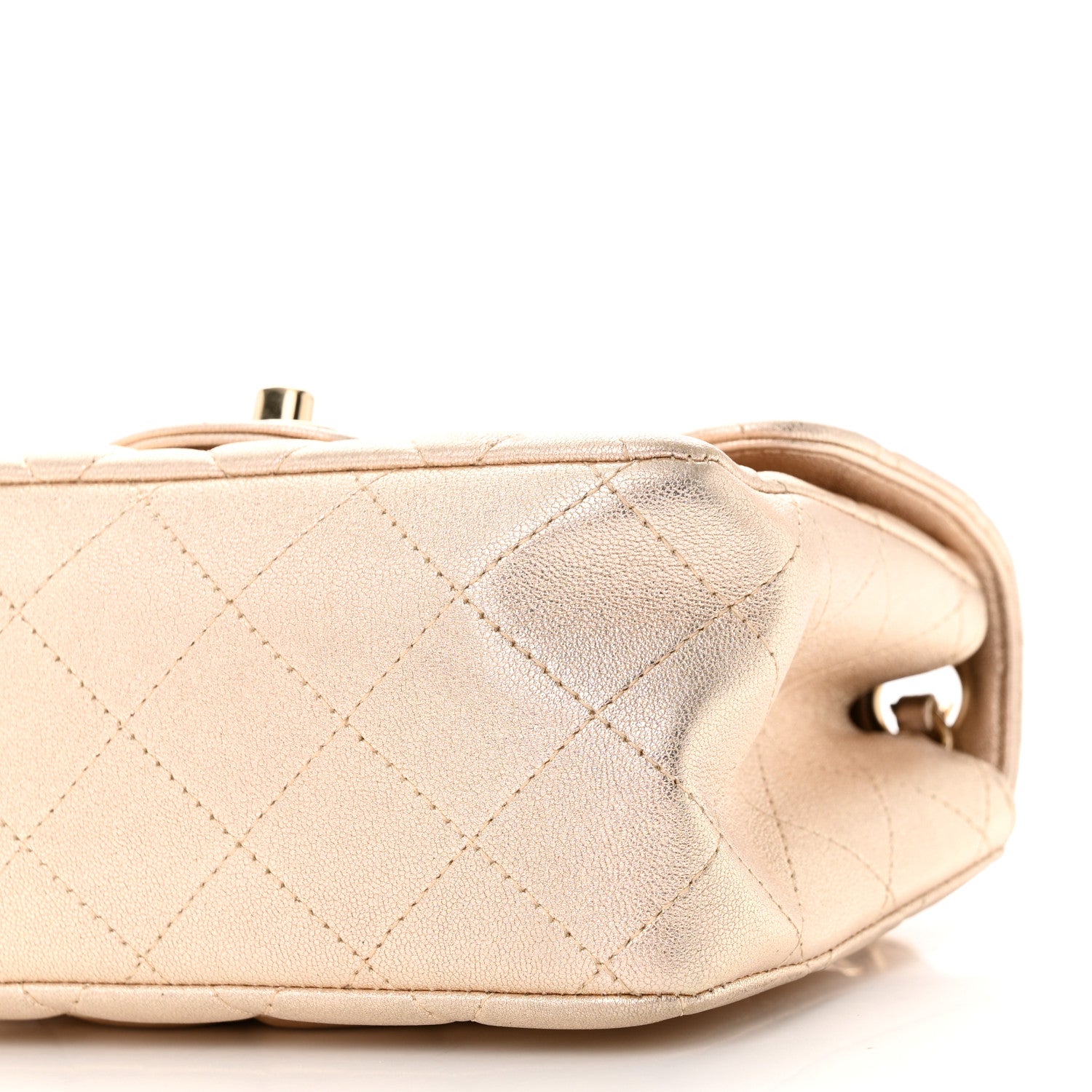 Chanel Metallic Lambskin Quilted Mini Square Flap Gold 10 of 10