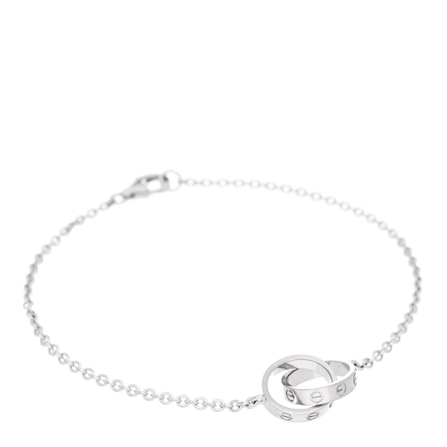 18K White Gold Interlocking LOVE Bracelet