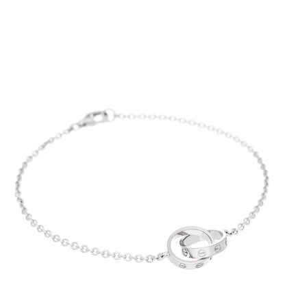 Cartier 18K White Gold Interlocking LOVE Bracelet 1 of 5