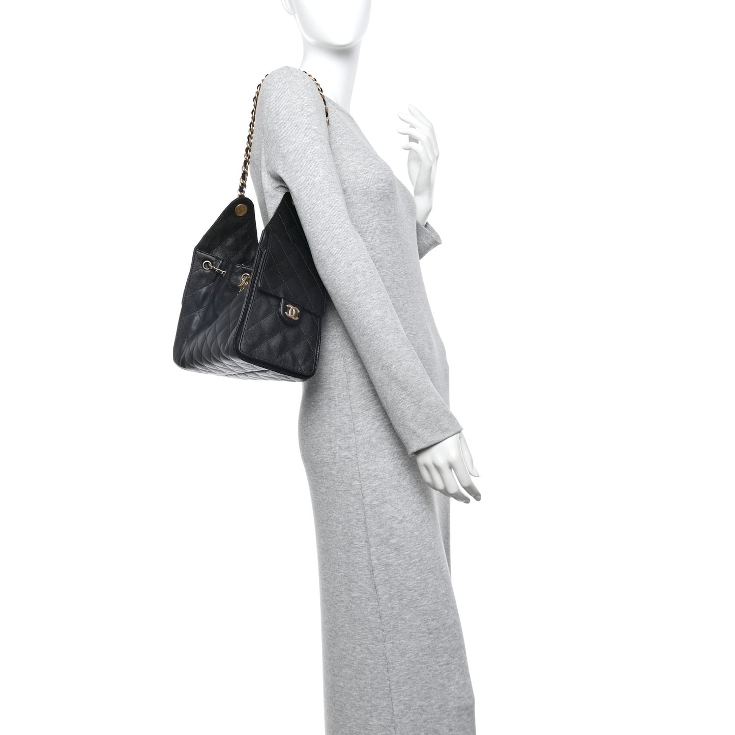 Caviar Quilted Small Chanel 25 Handbag Black