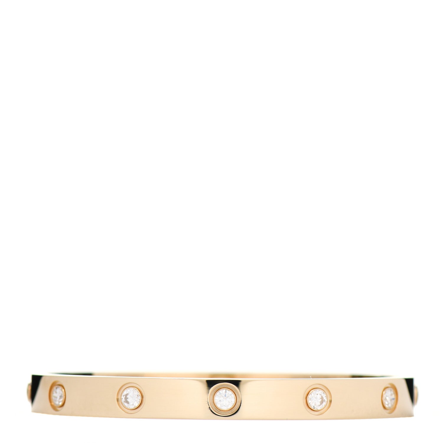 Cartier 18K Yellow Gold 10 Diamond LOVE Bracelet 16 1 of 5
