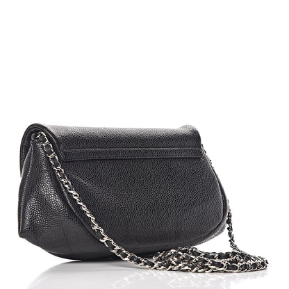Chanel Caviar Half Moon Wallet On Chain WOC Black 3 of 13