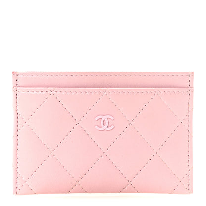 Chanel Calfskin Quilted Card Holder Light Pink 1 of 9