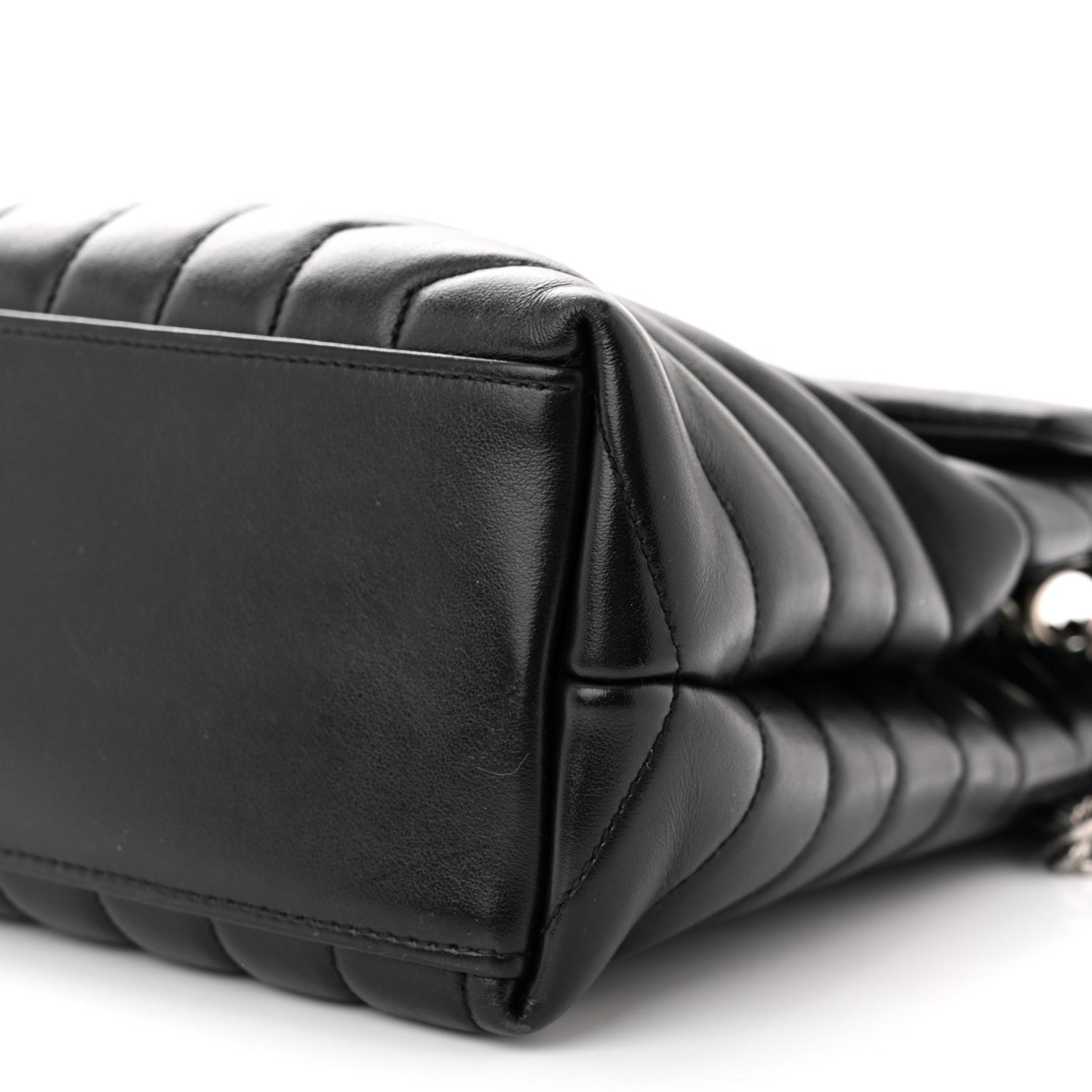 Saint Laurent Calfskin Y Quilted Monogram Medium Loulou Chain Satchel Black 10 of 10