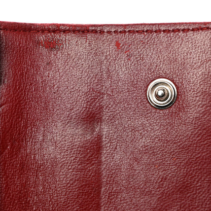 Chanel Lambskin Camellia Embossed 4 Key Holder Dark Red 10 of 14
