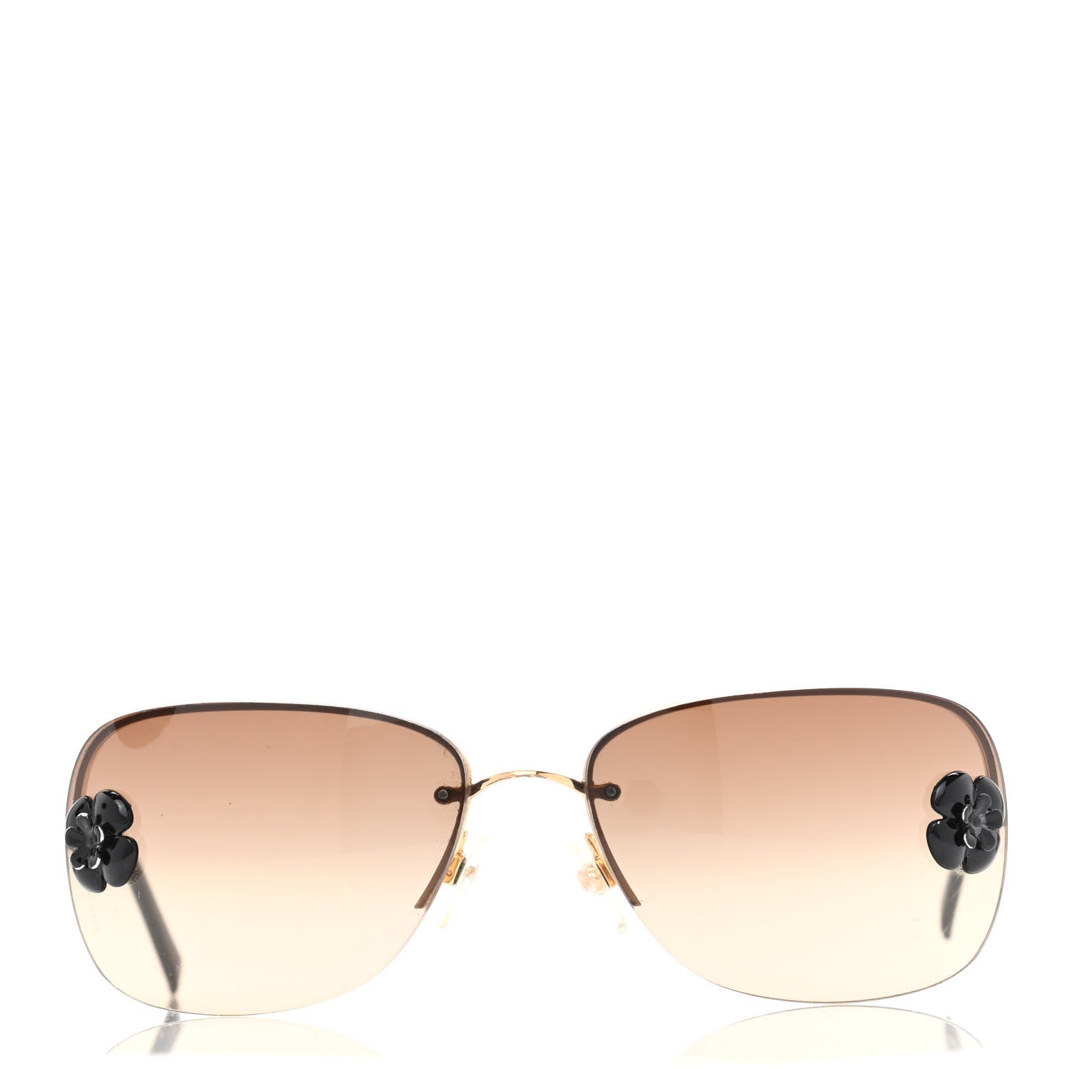 Chanel Frameless Camellia Sunglasses 4135 Brown 2 of 8