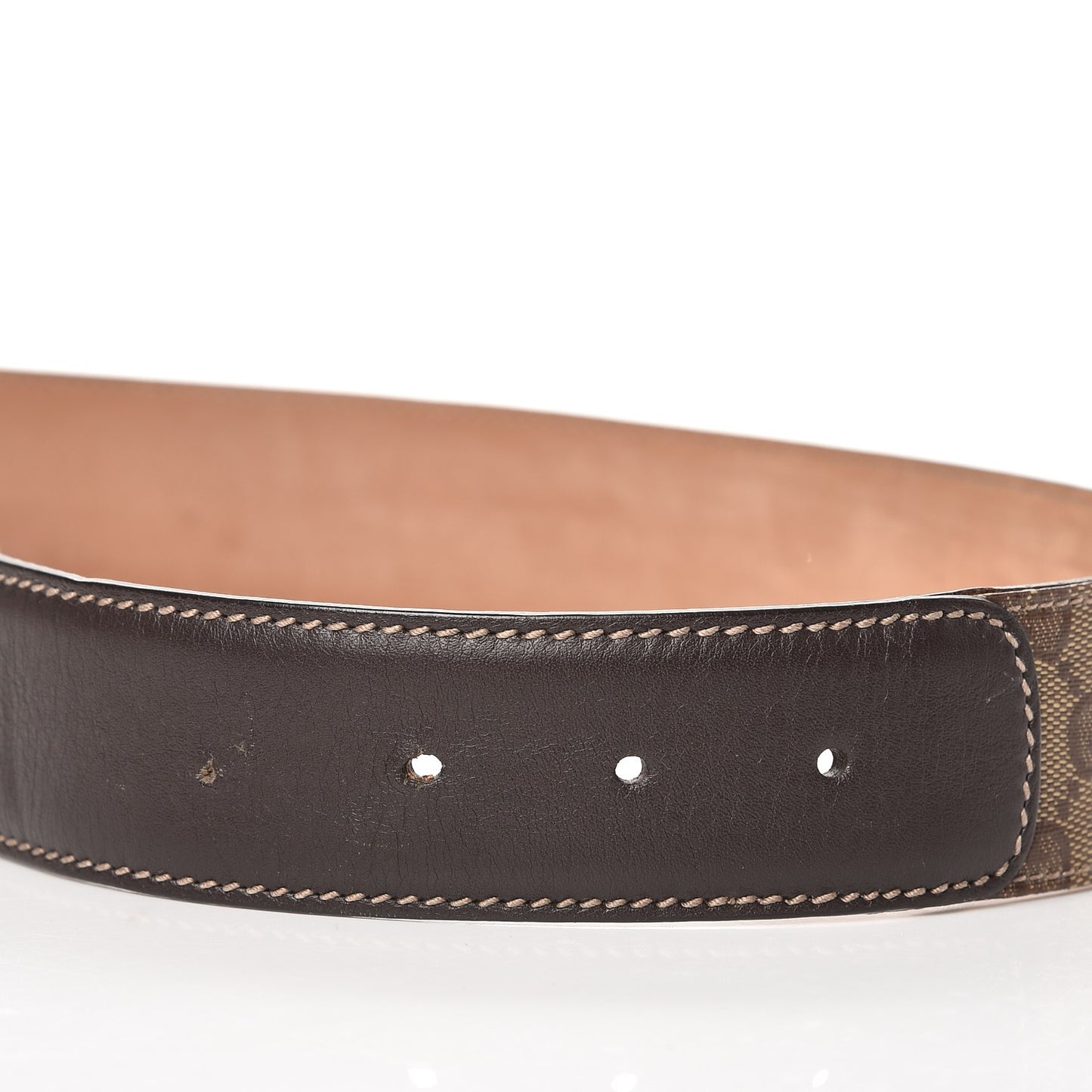 Crystal Monogram Interlocking G Belt 100 40 Dark Brown