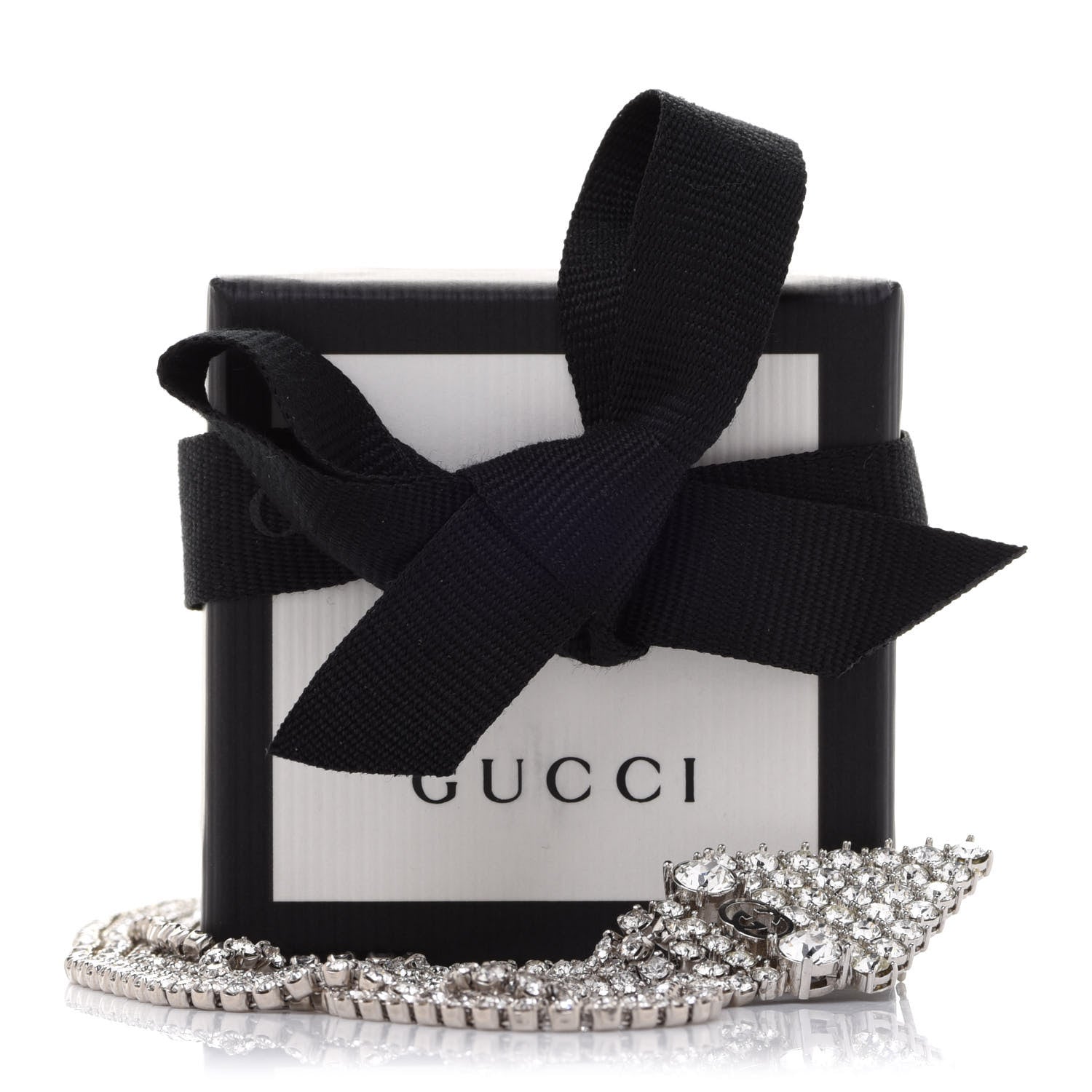 Gucci Crystal Triangle Tassel Single Drop Earring 6 of 6