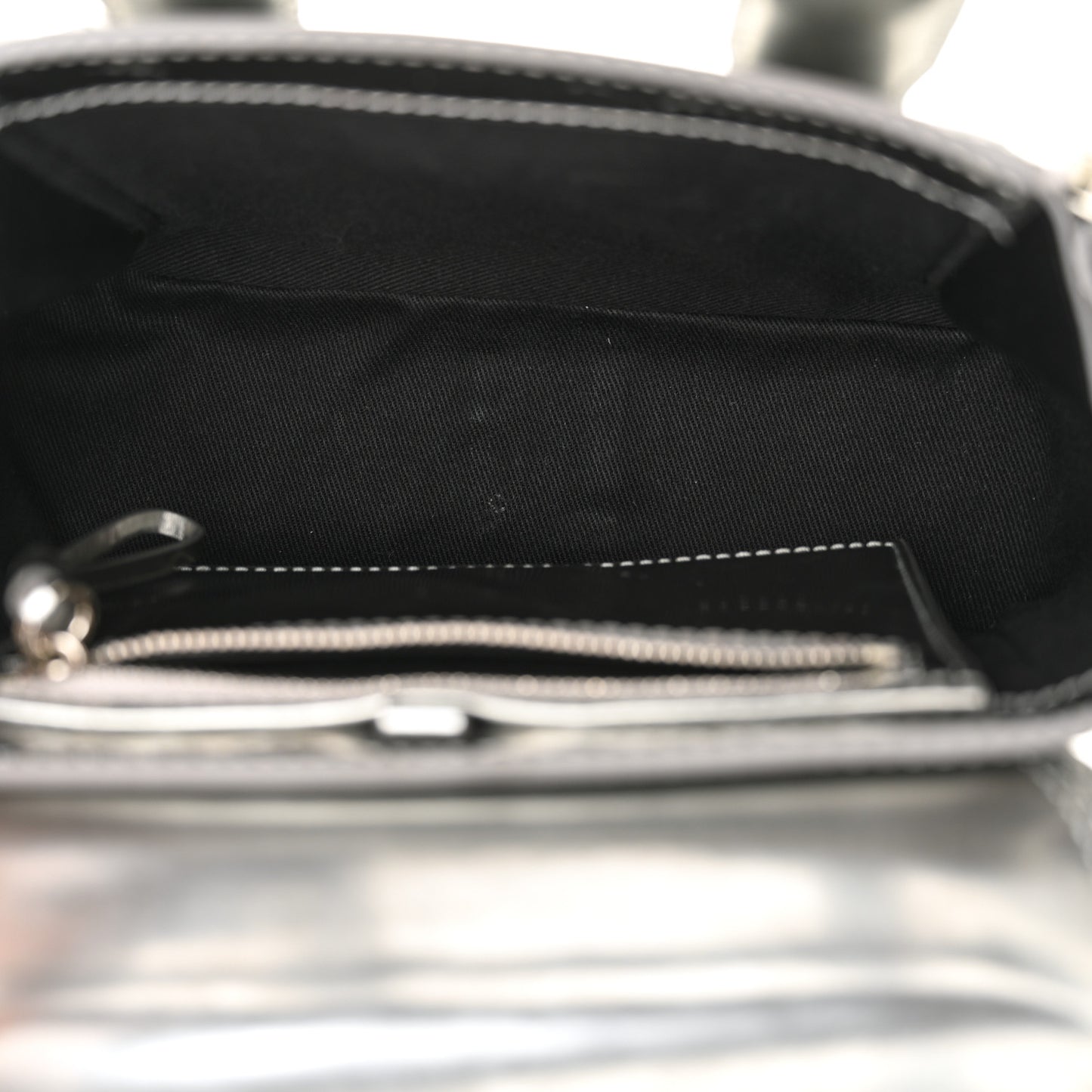 Metallic Calfskin Mini Pashli Satchel Metallic Tin