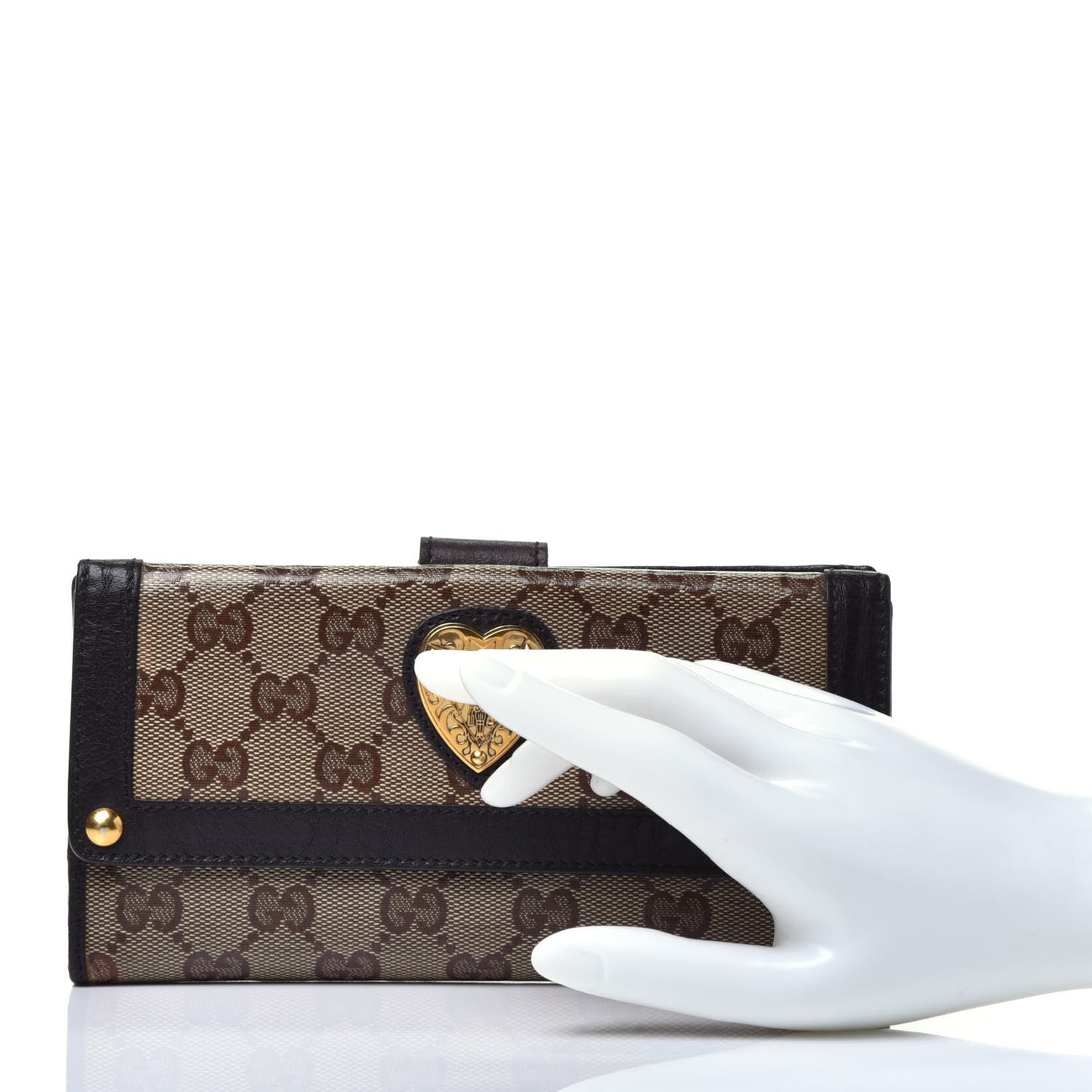 Crystal Monogram Babouska Continental Flap Wallet Brown