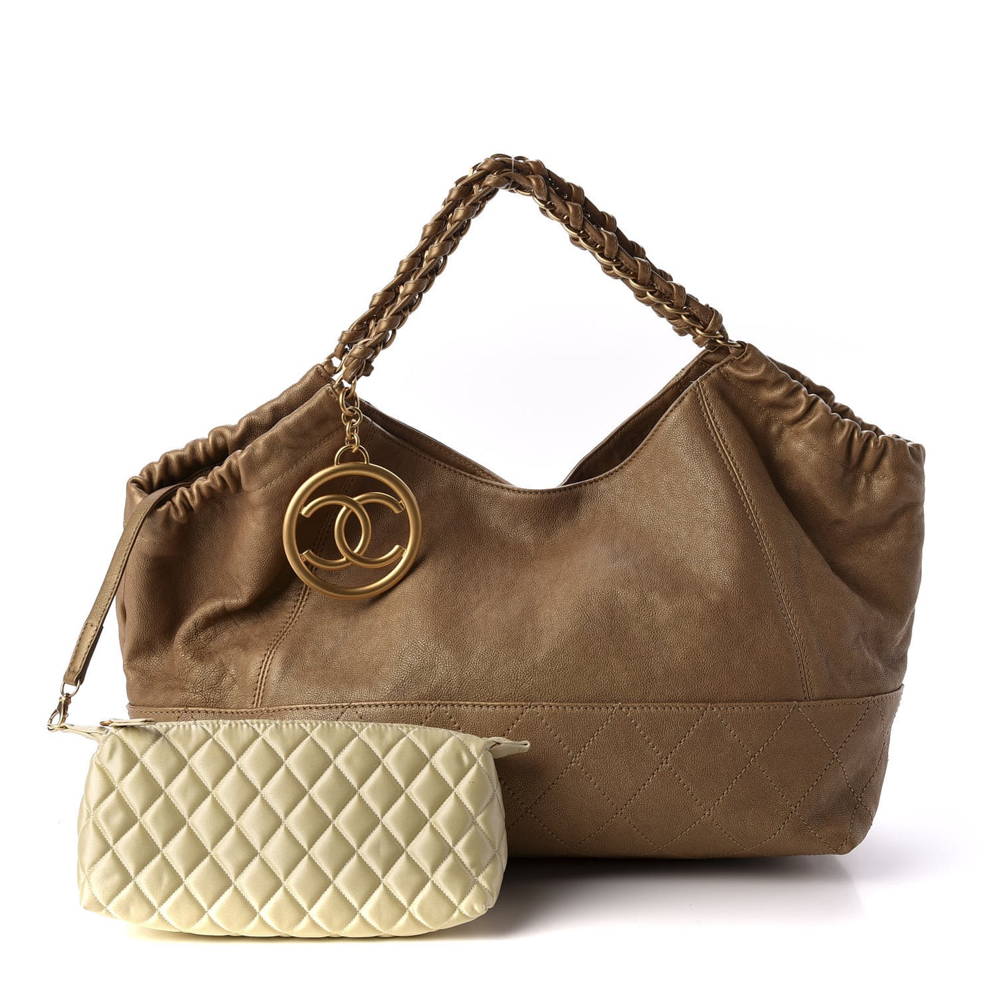 Metallic Calfskin Baby Coco Cabas Gold