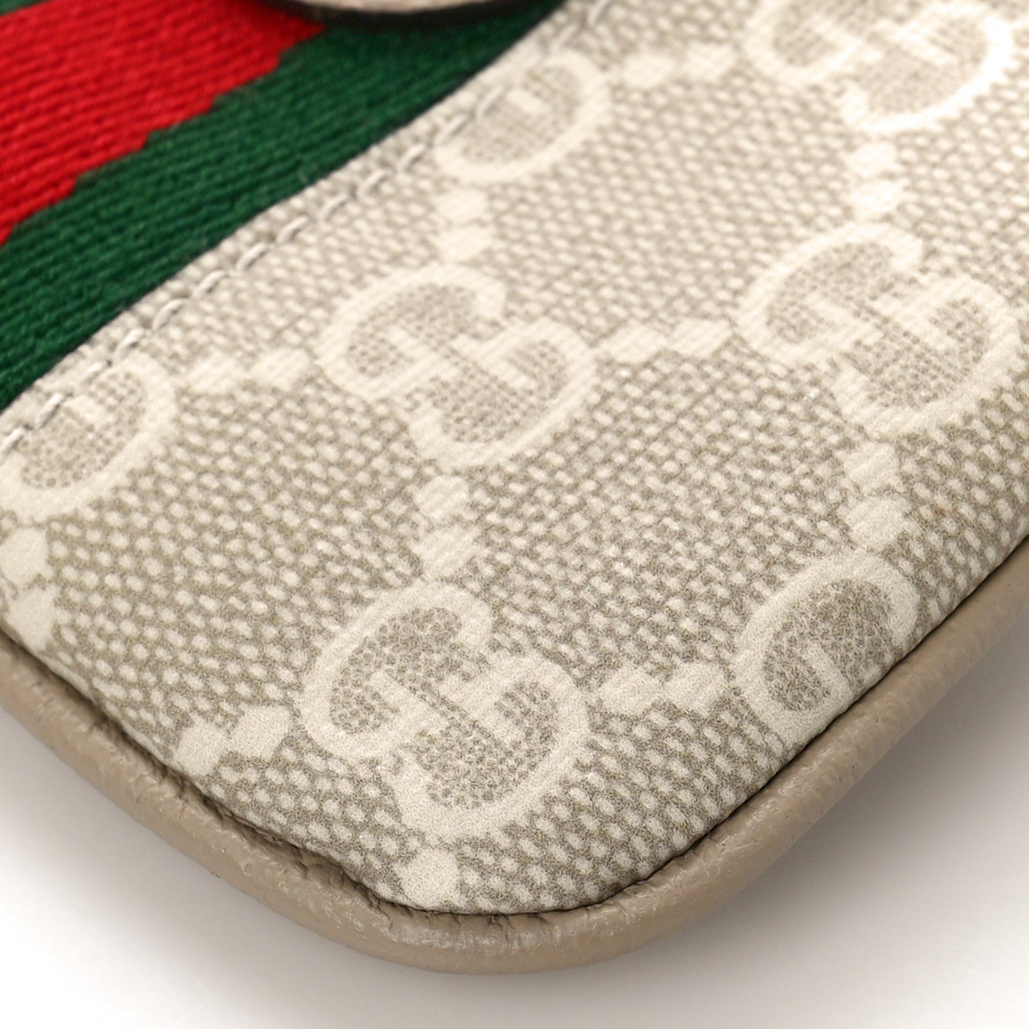Gucci GG Supreme Monogram Web Ophidia Key Case Beige Mystic White Oatmeal 8 of 9