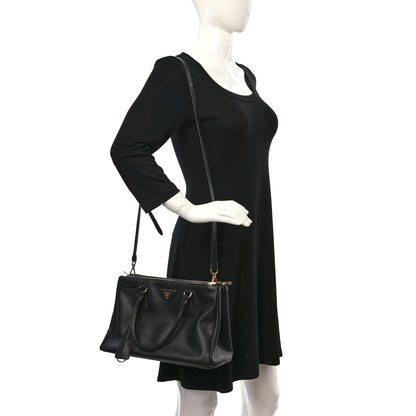 Prada Saffiano Medium Galleria Double Zip Tote Black 2 of 12