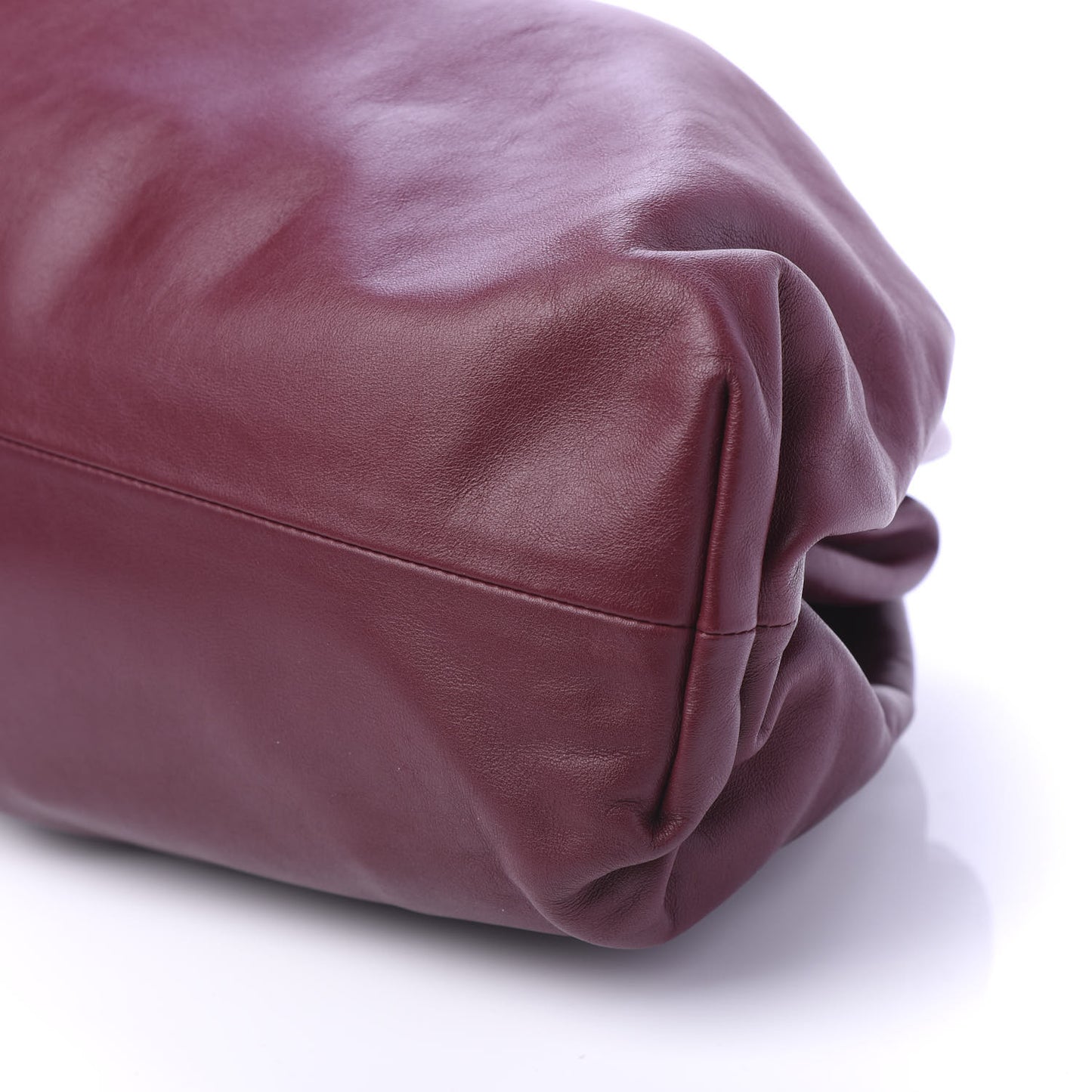 Smooth Butter Calf The Pouch Oversized Clutch Bordeaux