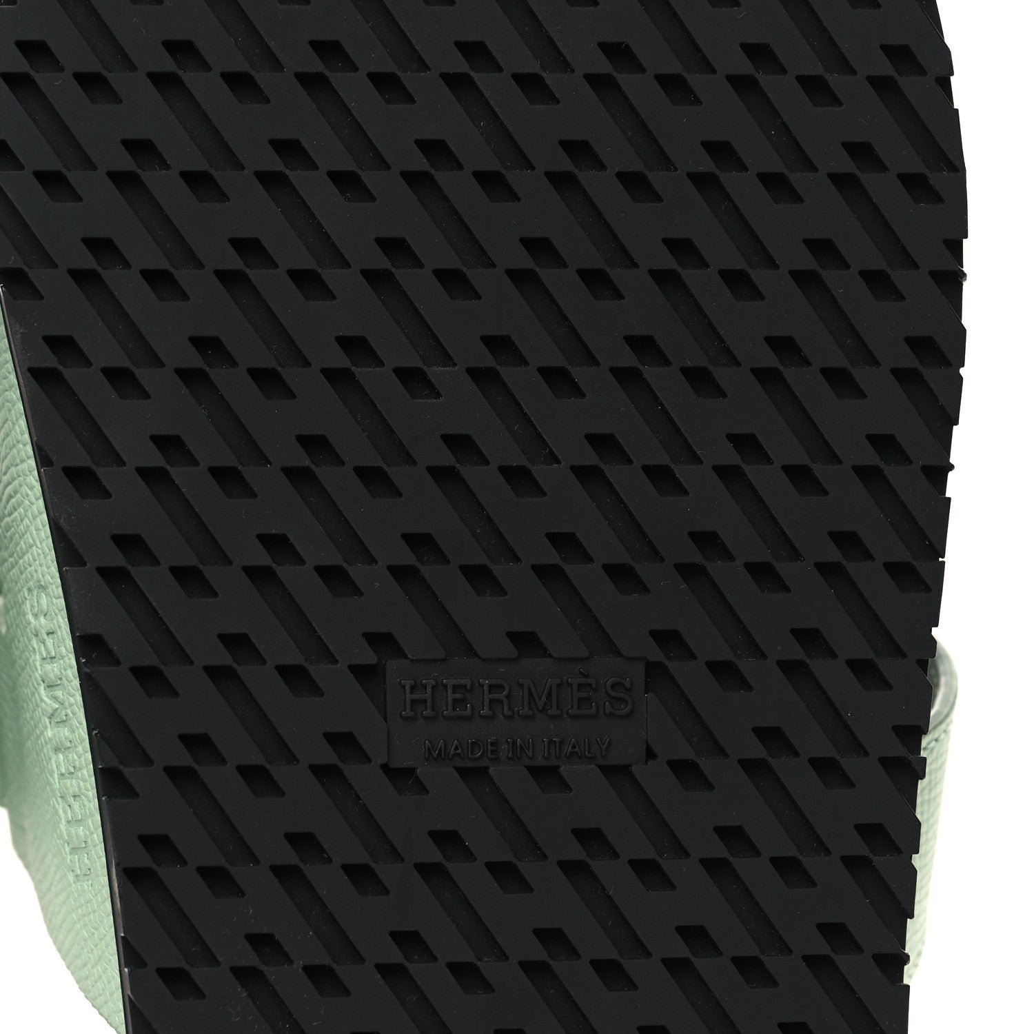 Hermes Epsom Womens Chypre Sandals 37.5 Vert Jade 6 of 9