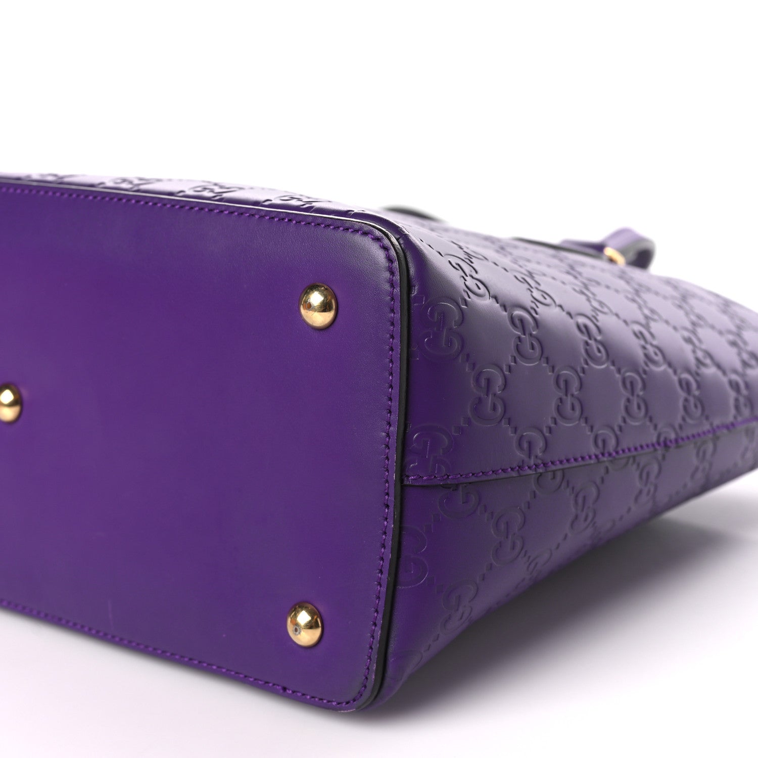 Gucci Guccissima Linea A Foldover Tote Purple 9 of 9