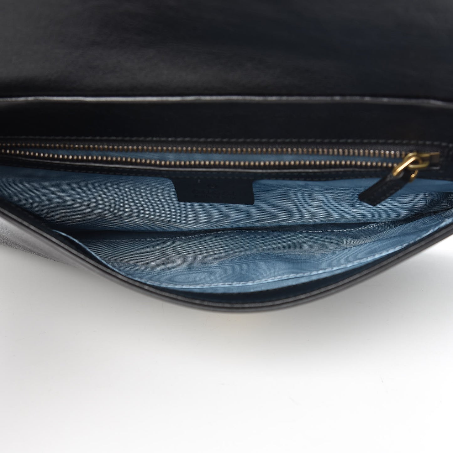 Calfskin Diagonal GG Medium Thiara Double Envelope Shoulder Bag Emerald Green Black