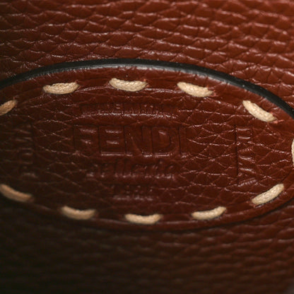 Fendi Vitello Granato Camoscio Selleria Macro Stitchings Small Peekaboo I SEE U Satchel Praline 6 of 8