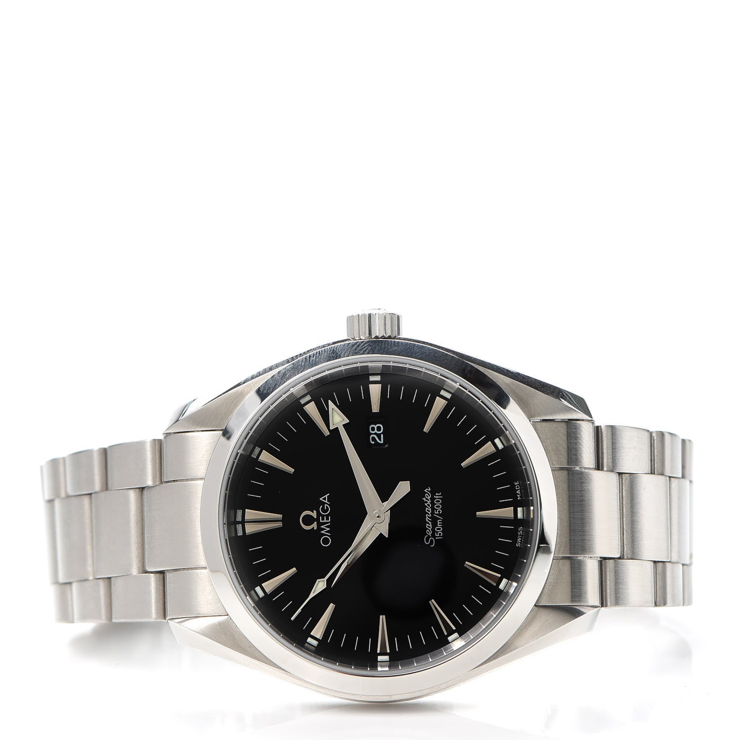 Omega Stainless Steel 39mm Seamaster Aqua Terra Quartz Watch Black 2517.50 2 of 5