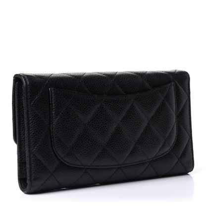 Chanel Caviar Quilted Large Flap Wallet Black 3 of 11