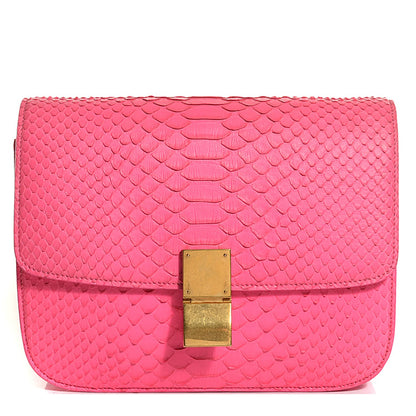 Celine Python Medium Classic Box Fluo Pink 1 of 7