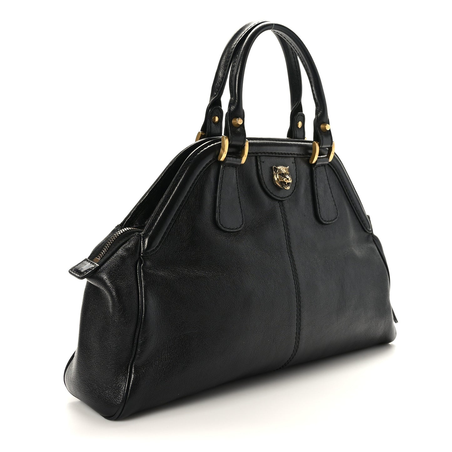 Calfskin Medium Re(Belle) Top Handle Bag Black