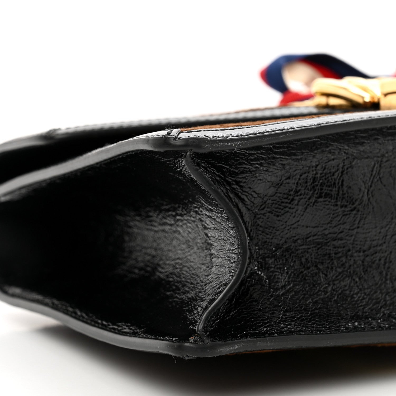 Gucci Velvet GG Monogram Web Small Sylvie Shoulder Bag Brown Black Oro Vecchio 7 of 9
