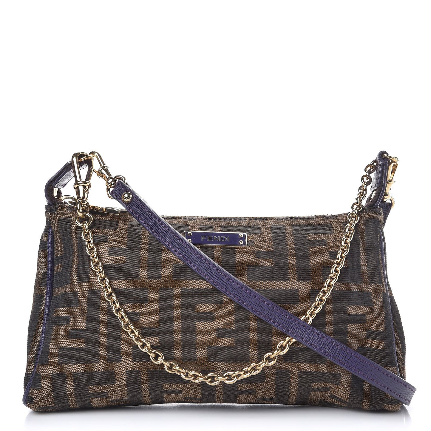 Zucca Vitello Elite Mini Pouch Crossbody Tobacco Viola