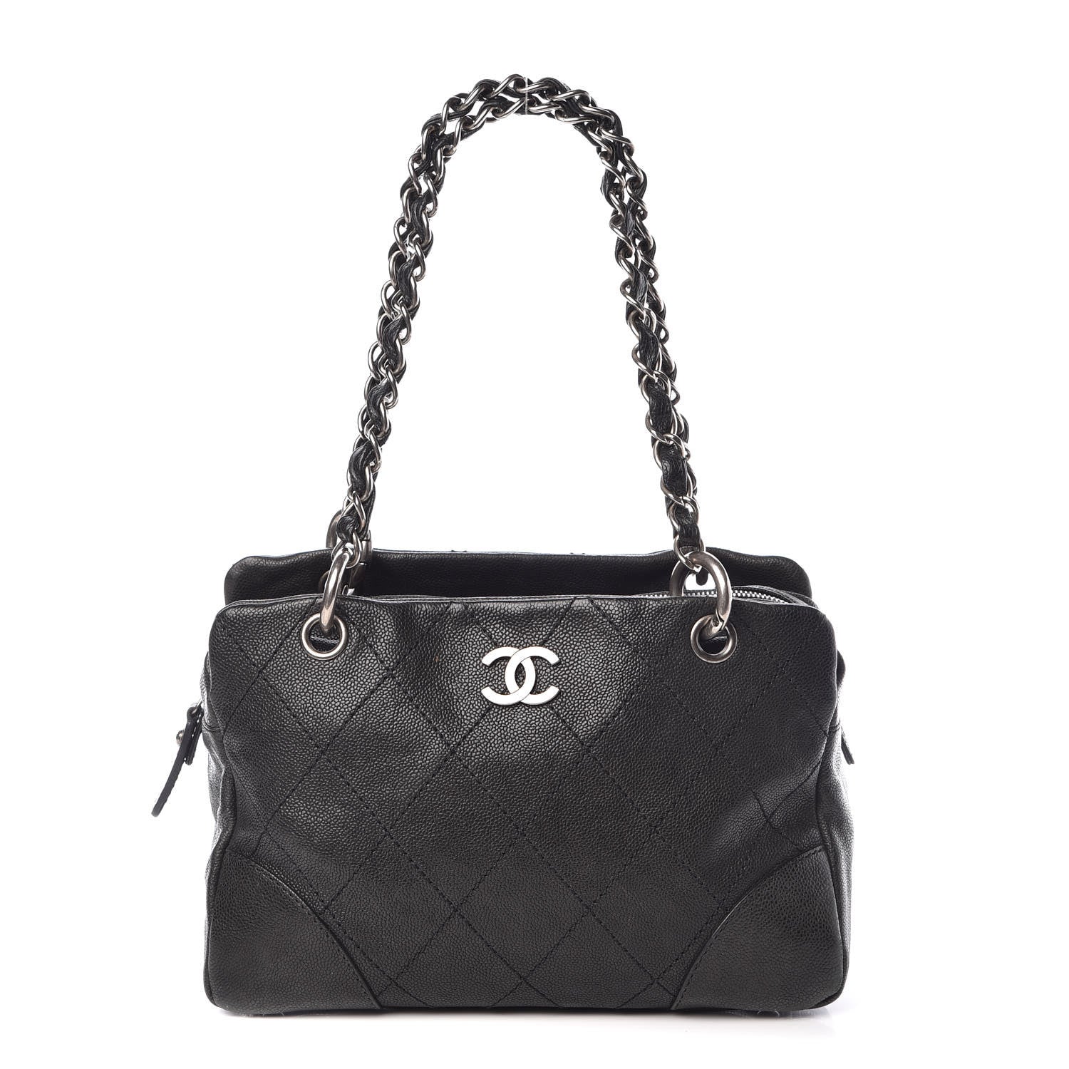 Chanel Distressed Caviar Outdoor Ligne Tote Black 1 of 11