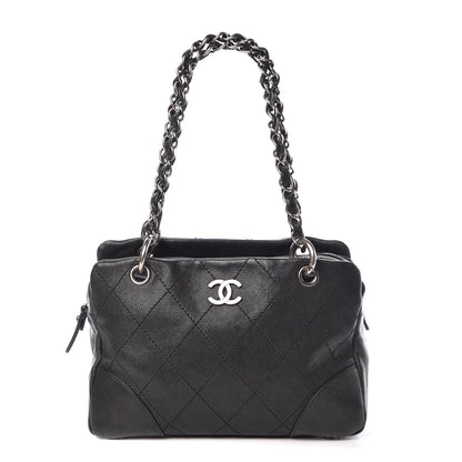 Chanel Distressed Caviar Outdoor Ligne Tote Black 1 of 11