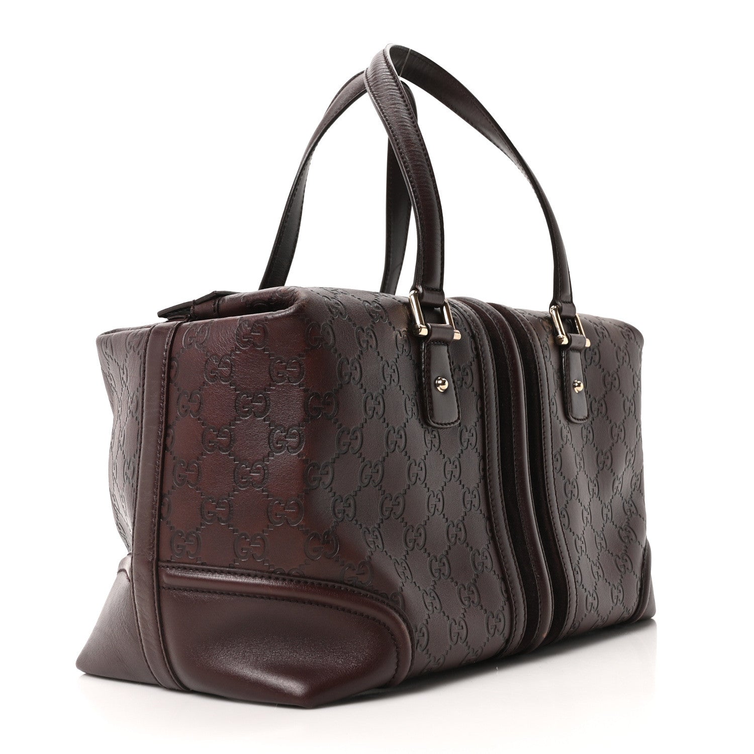 Gucci Guccissima Large Treasure Boston Dark Brown 3 of 10