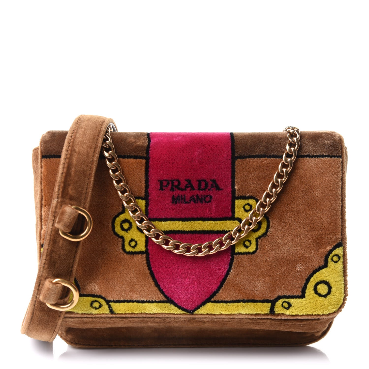 Prada Velvet Cahier Belt Bag Cammello 1 of 11