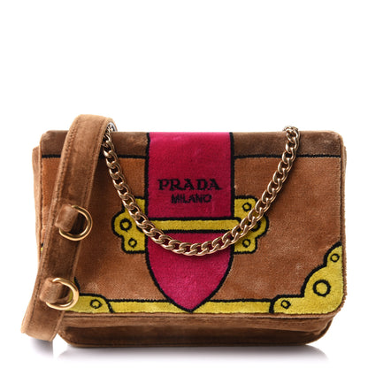 Prada Velvet Cahier Belt Bag Cammello 1 of 11