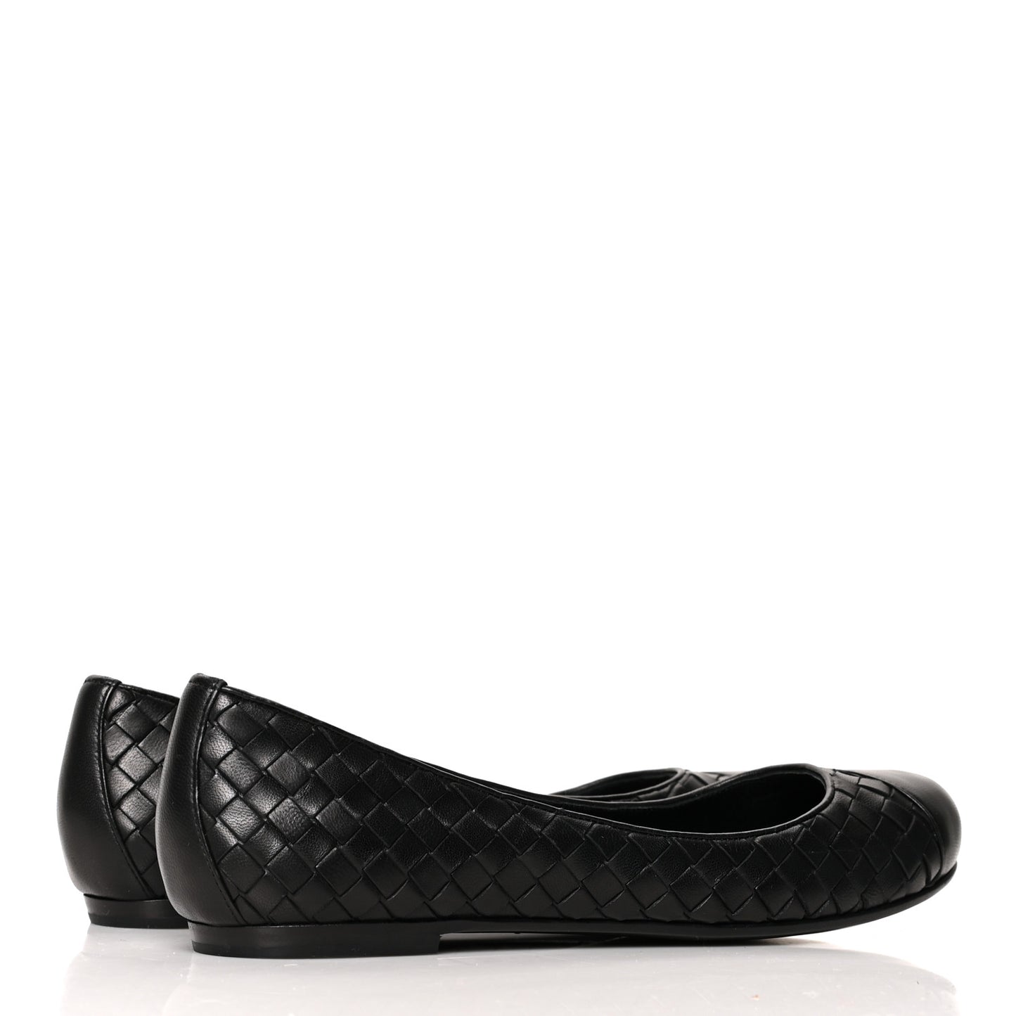 Nappa Intrecciato Flats 37.5 Black