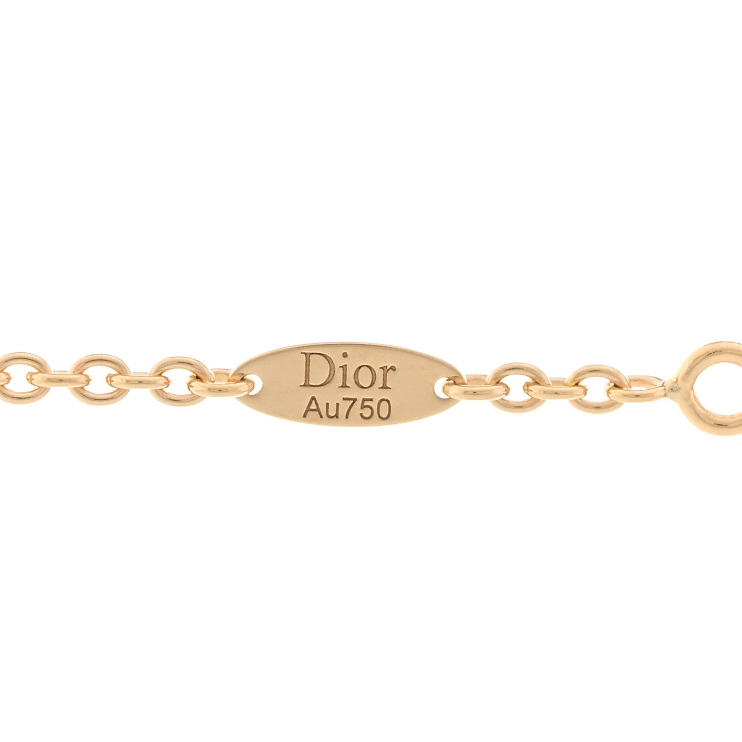 Christian Dior 18K Yellow Gold Diamond Mother of Pearl Rose Des Vents Medallion Necklace 4 of 6