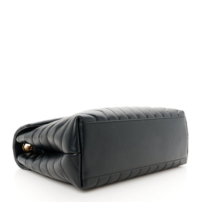 Saint Laurent Calfskin Y Quilted Monogram Medium Loulou Chain Satchel Black 4 of 11