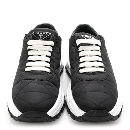 Prada Re-Nylon Piuma Metal Triangle Logo Quilted 45mm Sneakers 40 Black 3 of 9