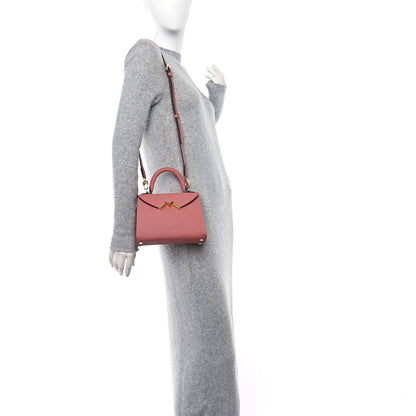 Moynat Carat Calfskin Gabrielle BB Wood Rose 2 of 9