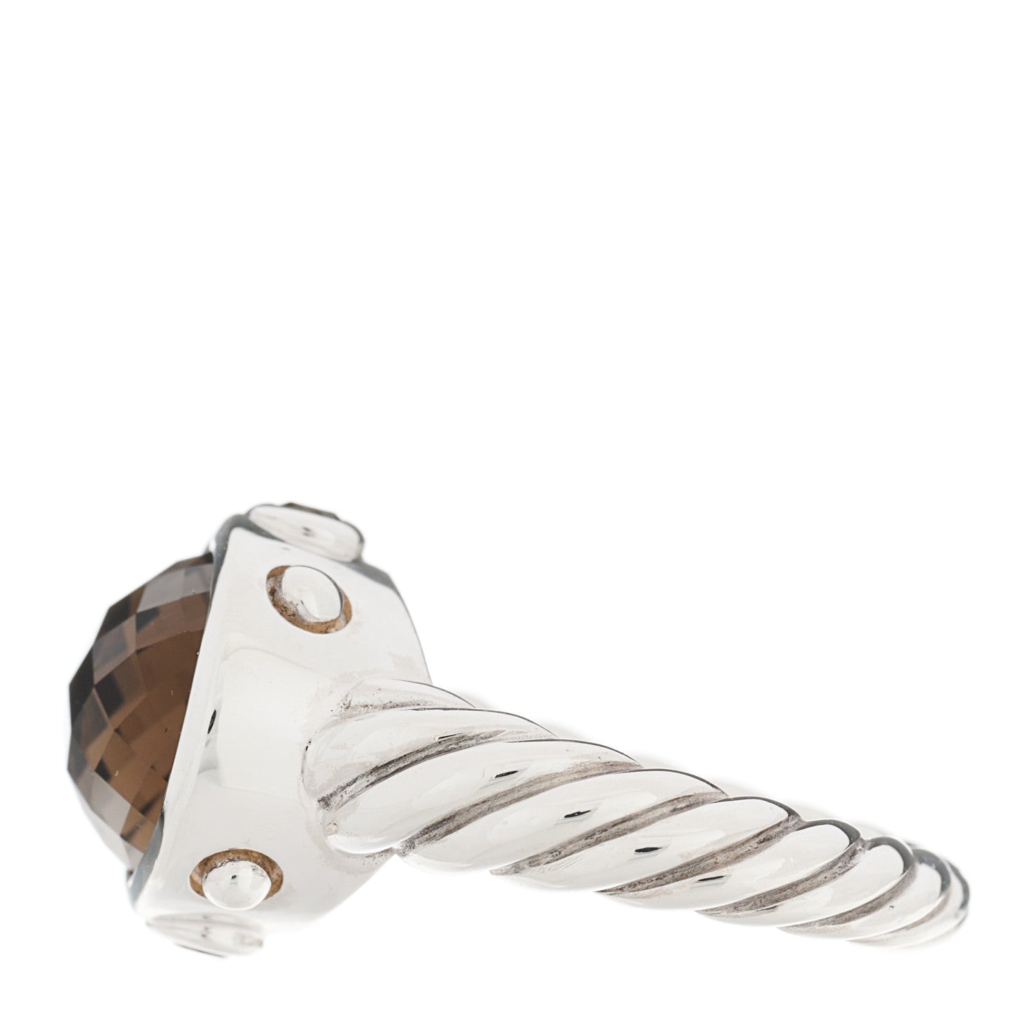 David Yurman Sterling Smoky Quartz Citrine 11mm Renaissance Ring 53/6.25 3 of 6