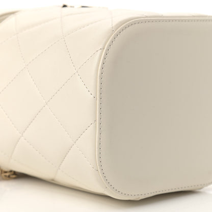 Chanel Lambskin Quilted Trendy Vanity Case White 8 of 14