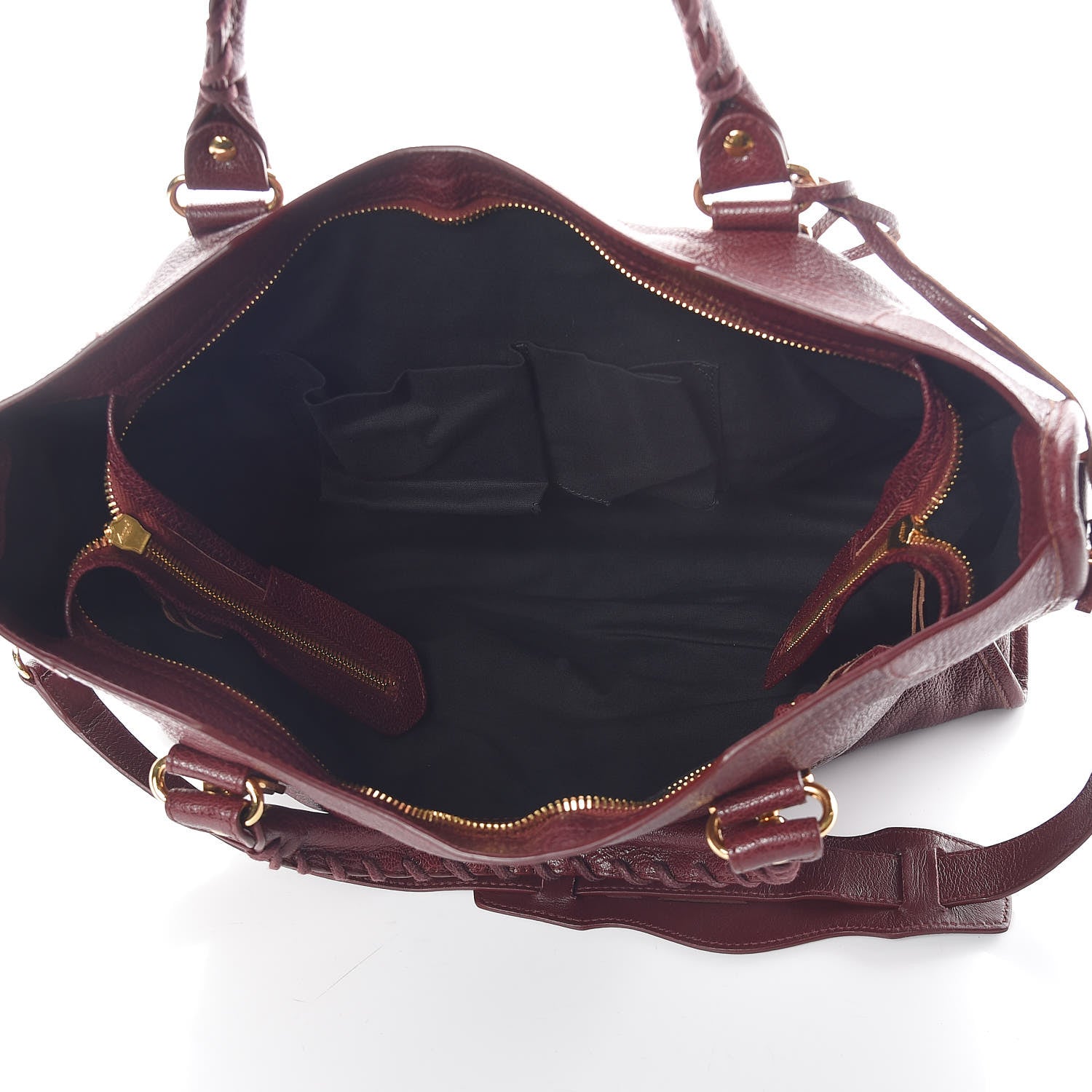 Balenciaga Chevre Gold Metallic Edge Hardware City Bordeaux 5 of 9