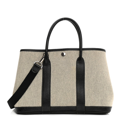 Hermes Twill D H Negonda Garden Party 30 TPM Ecru Black 2 of 21