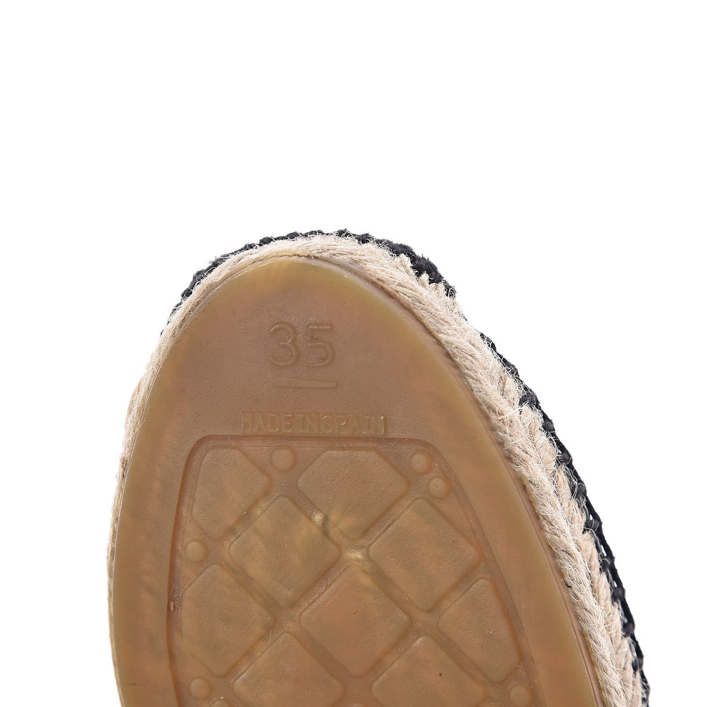 Lambskin Quilted CC Espadrilles 35 Black